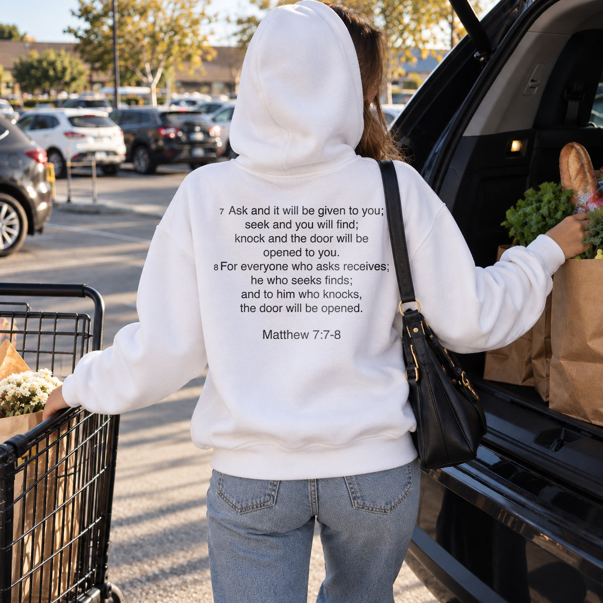 Matthew 7:7 - Ask, Seek, Knock Hoodies