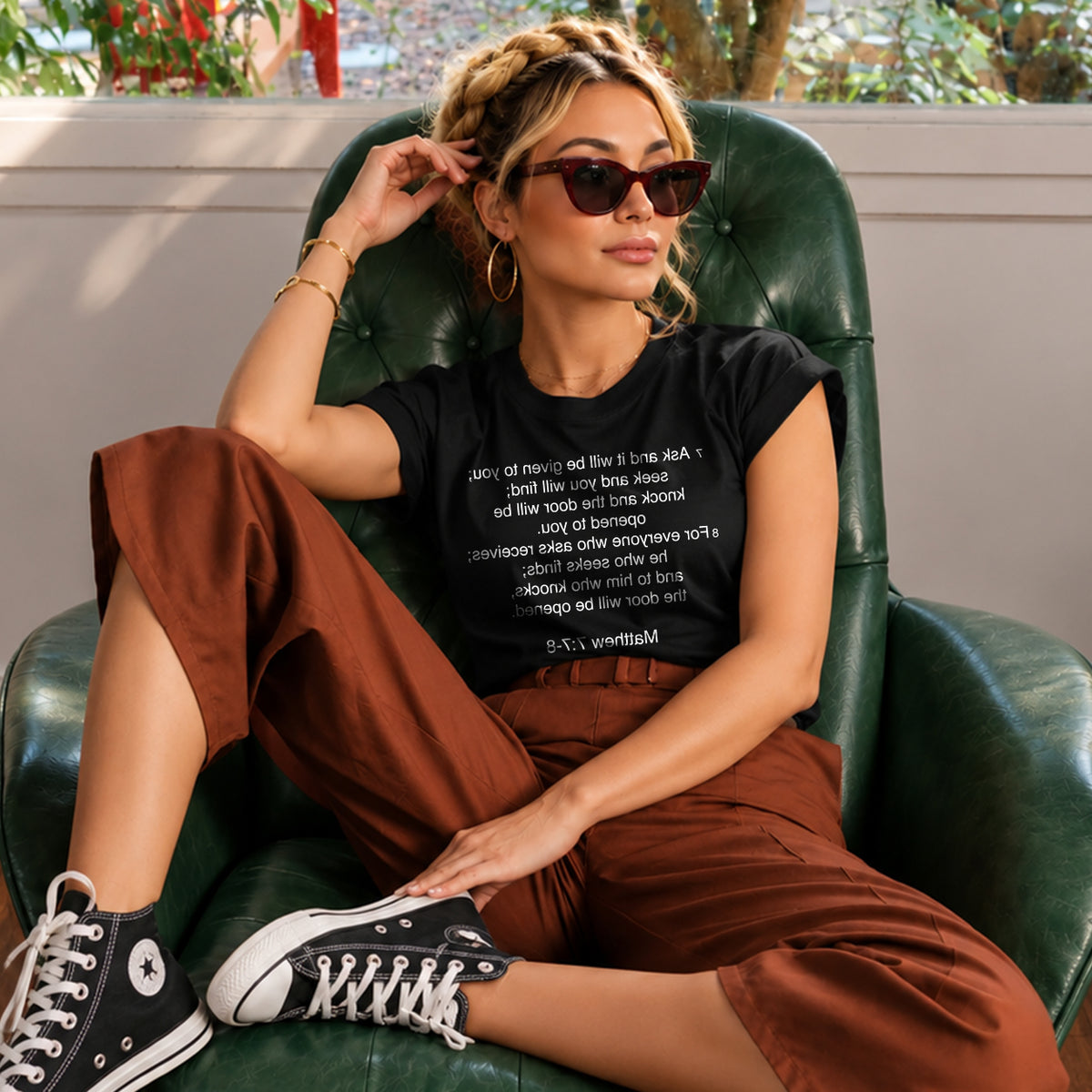 Matthew 7:7 — Ask, Seek, Knock Tee