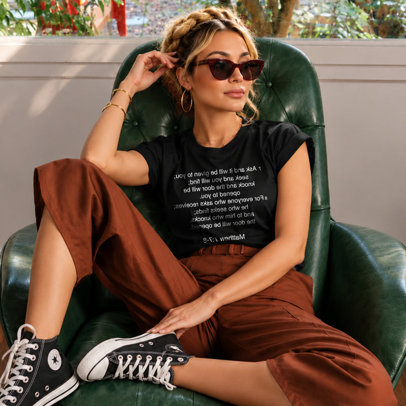 Matthew 7:7 — Ask, Seek, Knock Tee