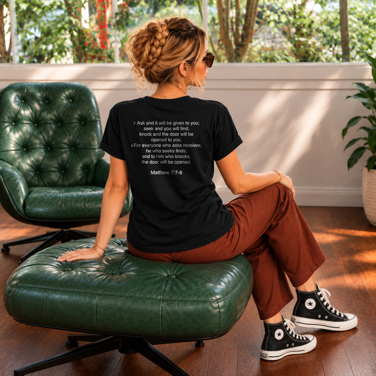 Matthew 7:7 — Ask, Seek, Knock Tee