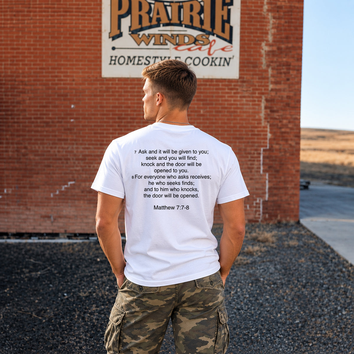 Matthew 7:7 — Ask, Seek, Knock Tee