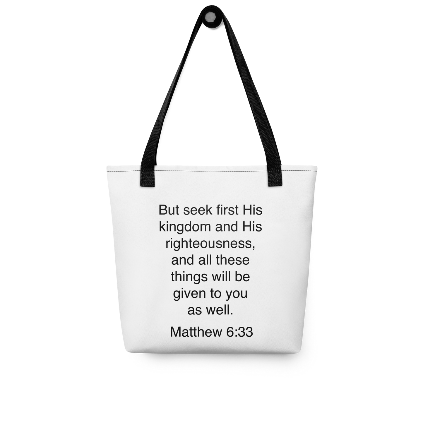 Matthew 6:33 Seek First His Kingdom - Tote bag