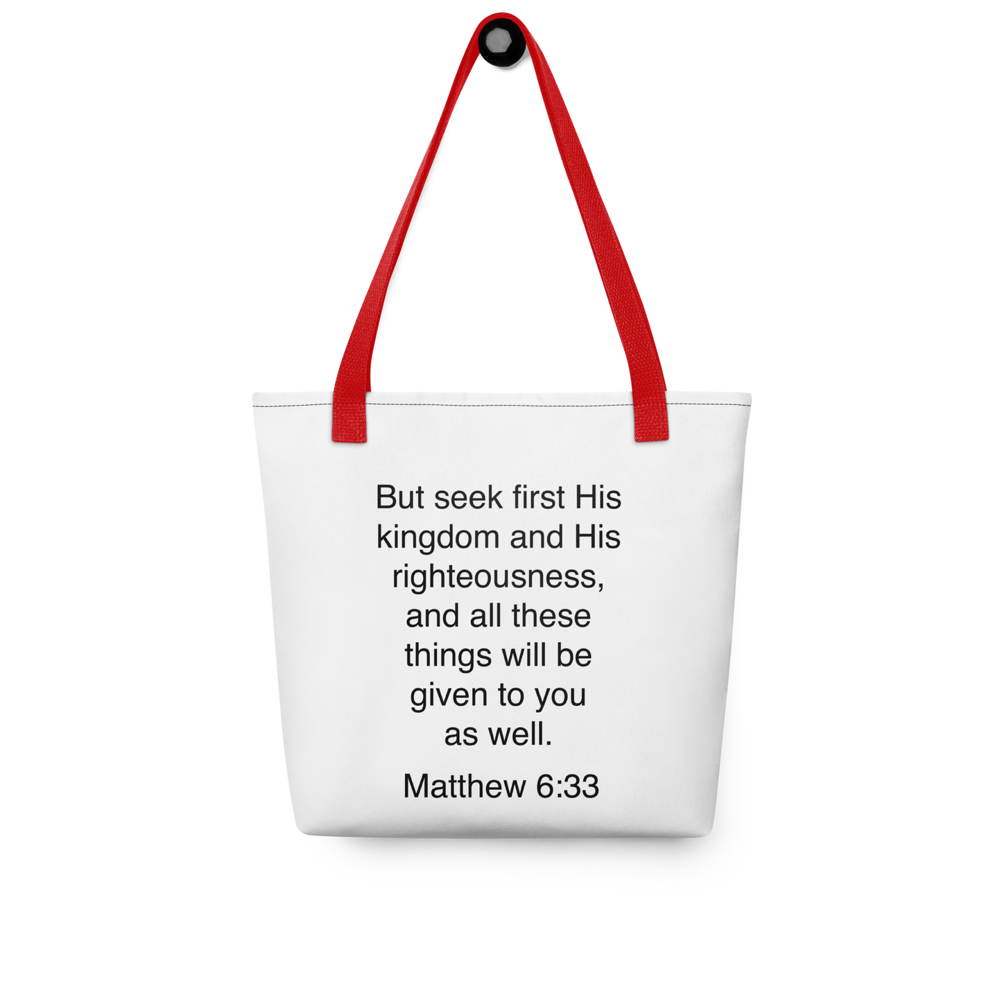 Matthew 6:33 Seek First His Kingdom - Tote bag