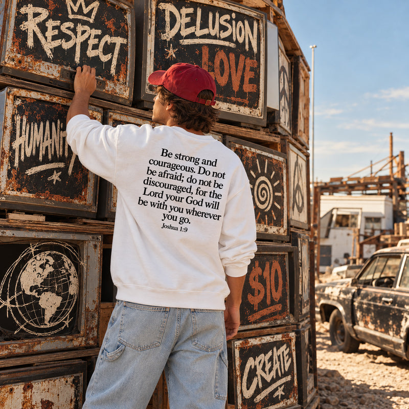 Joshua 1:9 — Be Strong and Courageous Sweatshirt