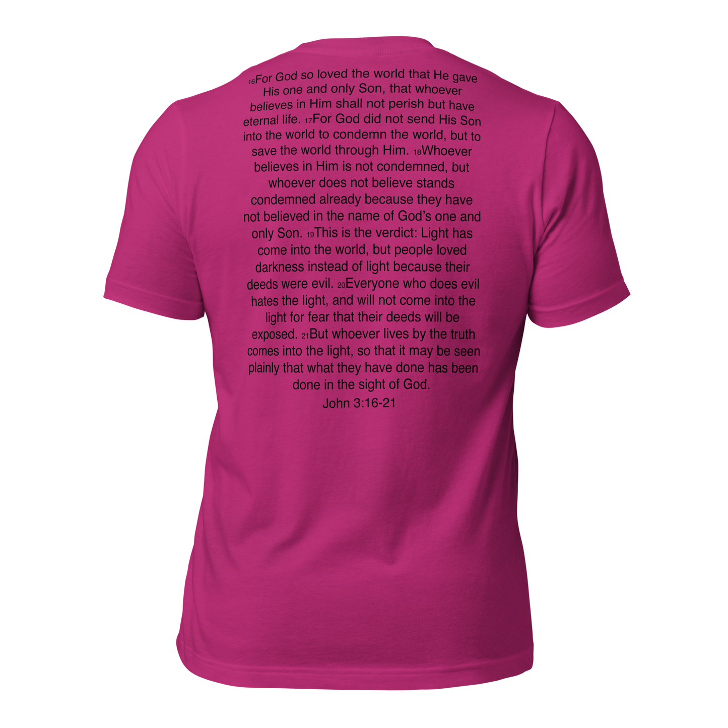 John 3:16-21 For God so Loved the World - Unisex t-shirt