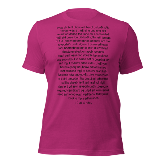 John 3:16-21 For God so Loved the World - Unisex t-shirt